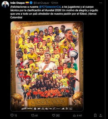 El expresidente se sumó a