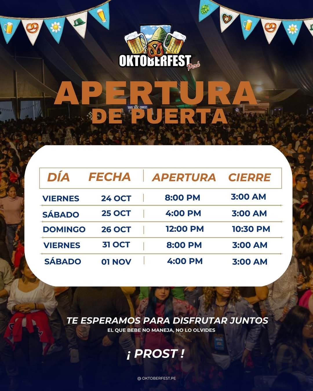 Oktoberfest Perú 2025: horarios del festival cervecero