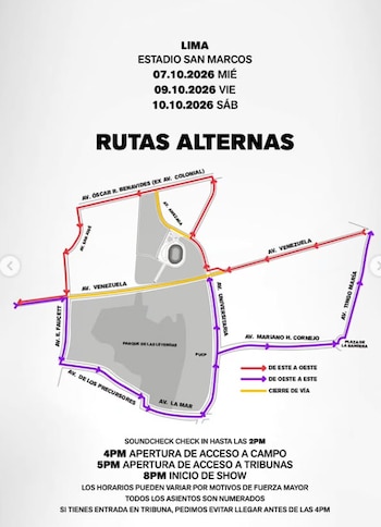 Rutas alternas para el concierto de BTS en San Marcos