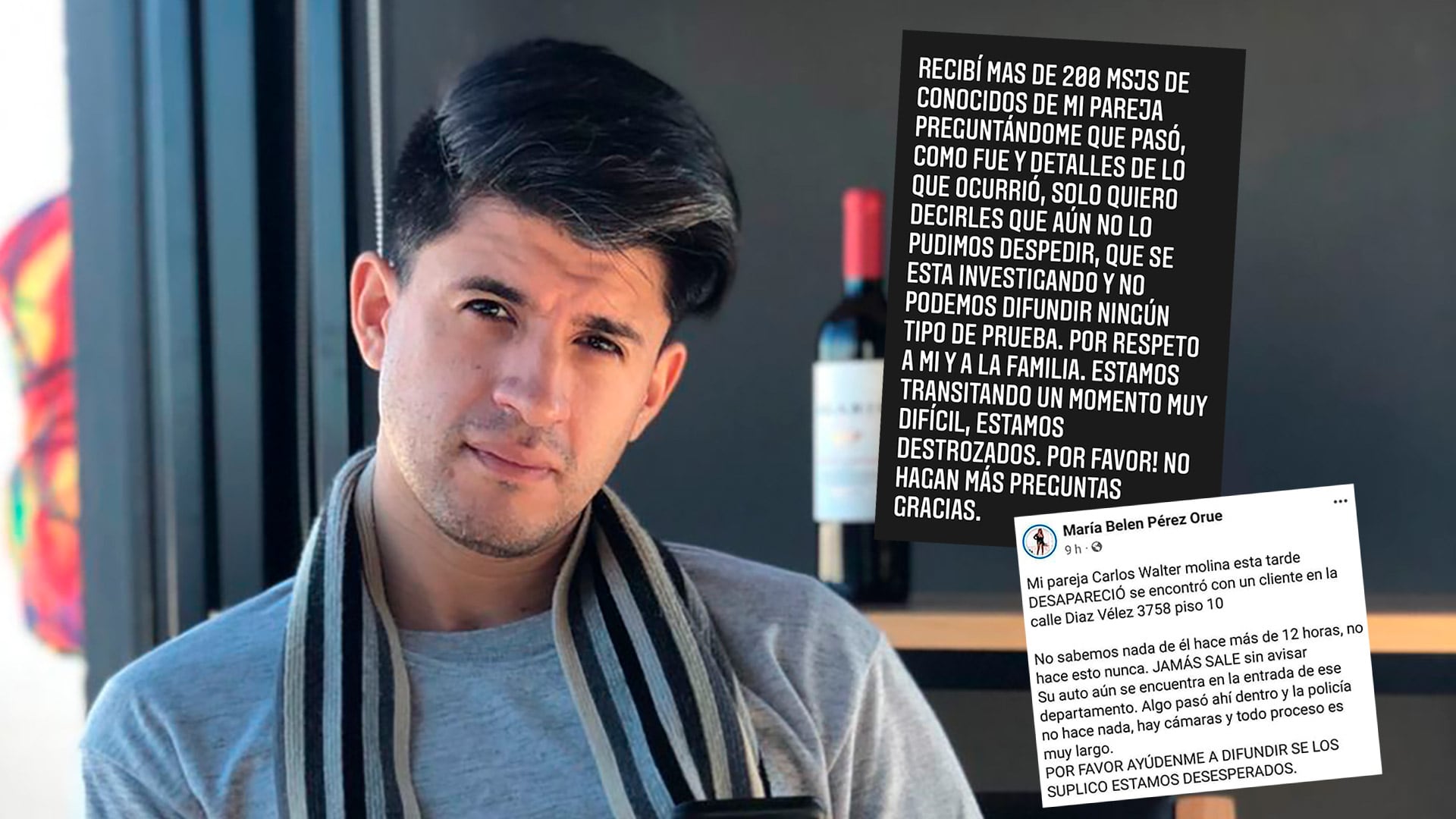Los posteos de la pareja de la víctima