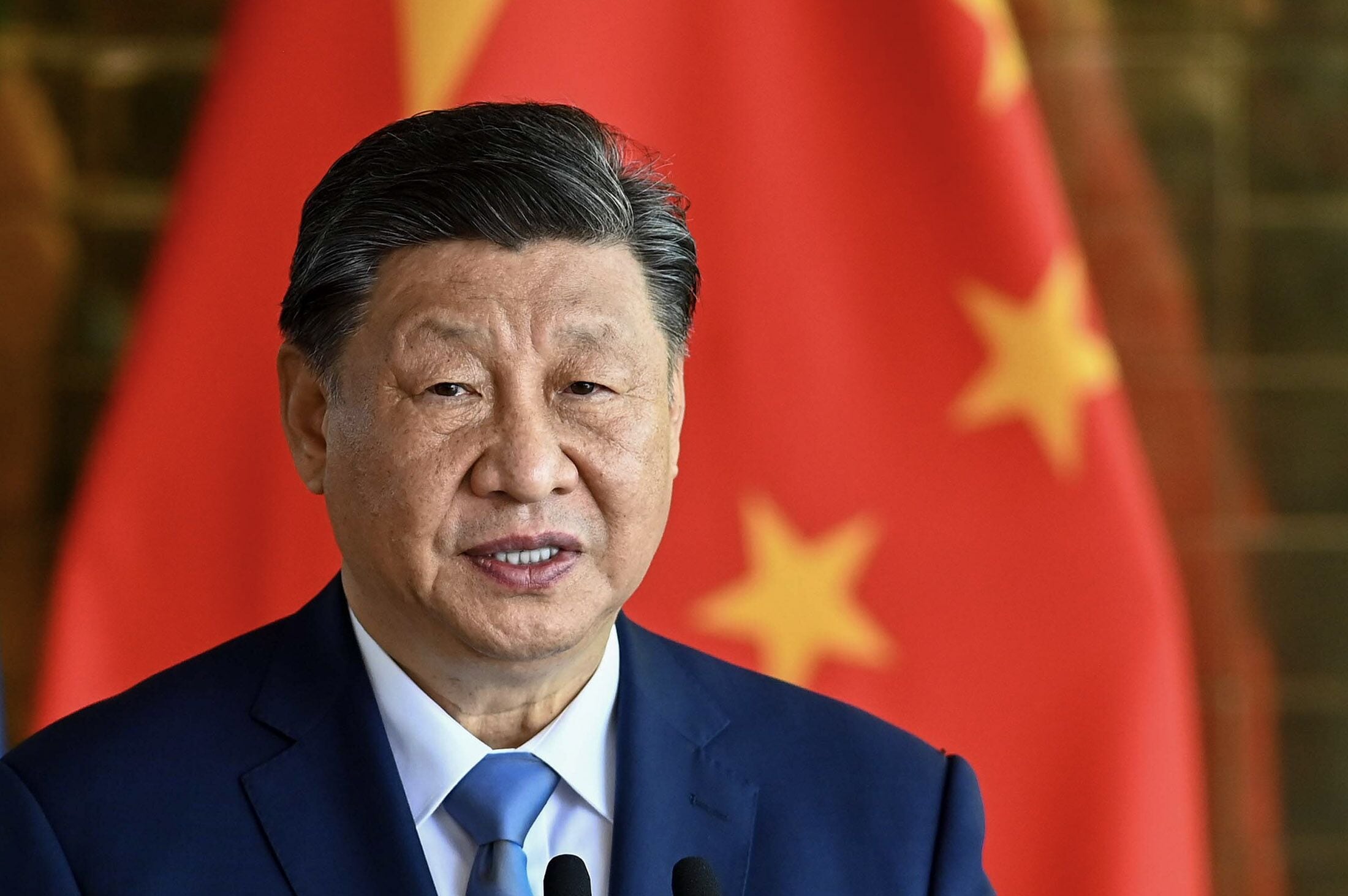 Xi Jinping, presidente de China, durante una conferencia de prensa con Luiz Inácio Lula da Silva, presidente de Brasil, no presente en la imagen, en el Palacio de la Alvorada en Brasilia, Brasil, el miércoles 20 de noviembre de 2024. (Bloomberg)