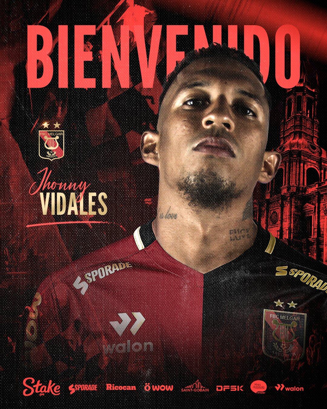 Jhonny Vidales es el primer refuerzo de Melgar de cara al último partido del Apertura y al Torneo Clausura.