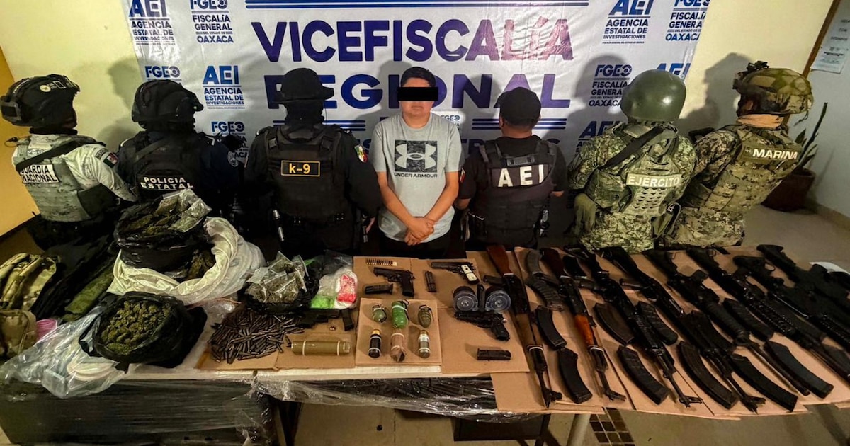 Cayó líder de “Los Medina”, nueva célula narco en Ocotlán de Morelos, Oaxaca: le incautaron granadas, drogas y armas - Infobae