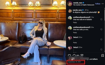 Dos días antes del encuentro entre Icardi y la China, Wanda había mostrado sus actividades en la capital francesa (Instagram)