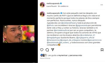 Melissa Paredes se despide de