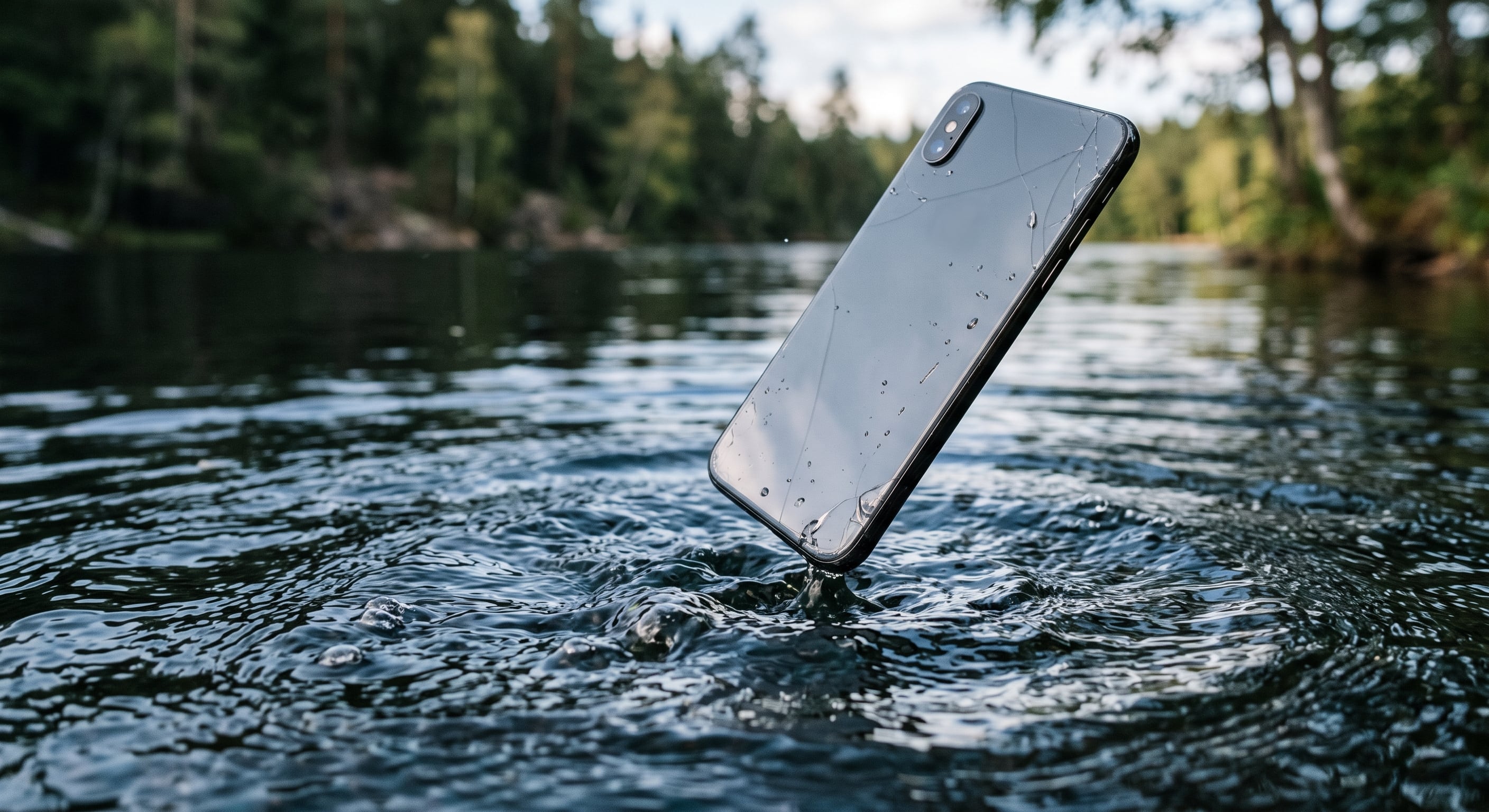 Los errores más comunes después de que un teléfono cae al agua o recibe una salpicadura. (Gemini)