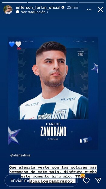 El ex volante saludó a