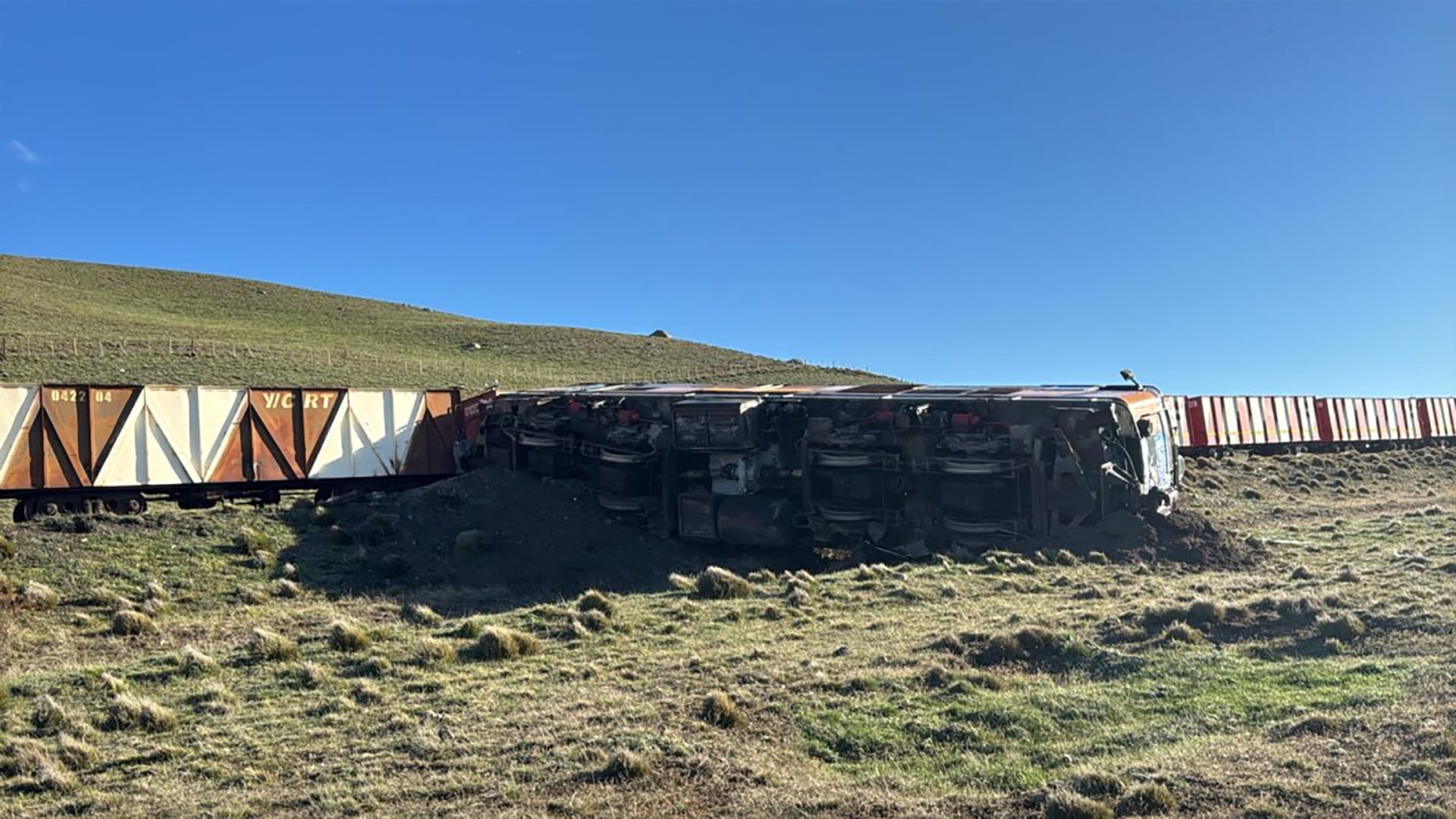 El tren de carga trasladaba 600 toneladas de carbón