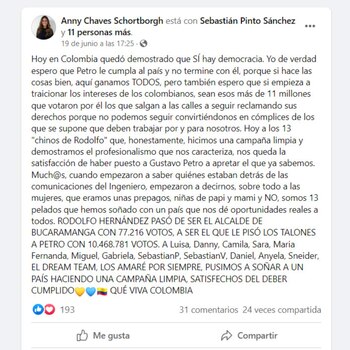 Anny Chaves, del equipo de