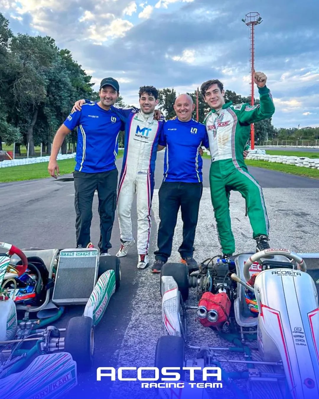 Colapinto aprovechó para subirse a un karting