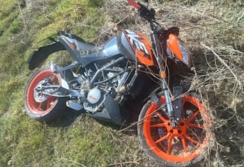 La moto secuestrada a los