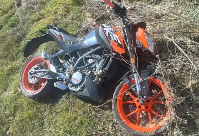 La moto secuestrada a los delincuentes