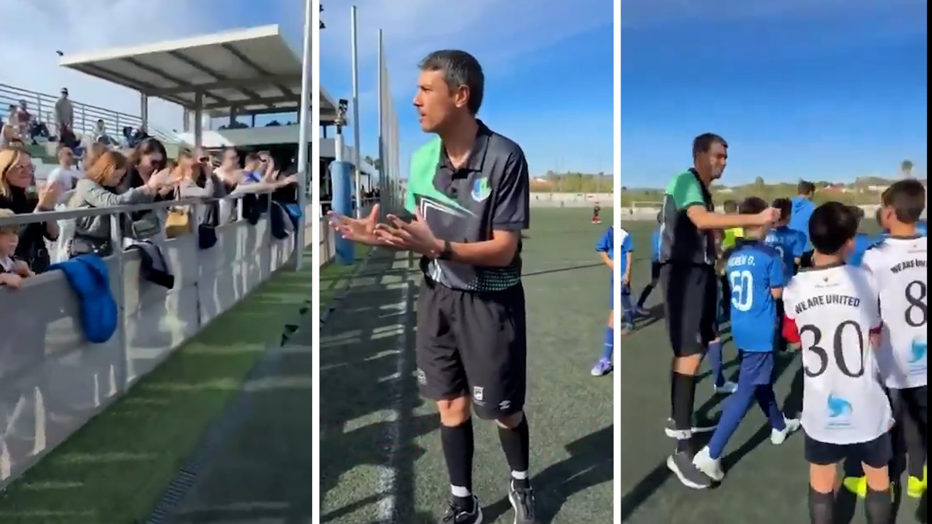 Árbitro da lição de moral a pais no futebol infantil e é aplaudido