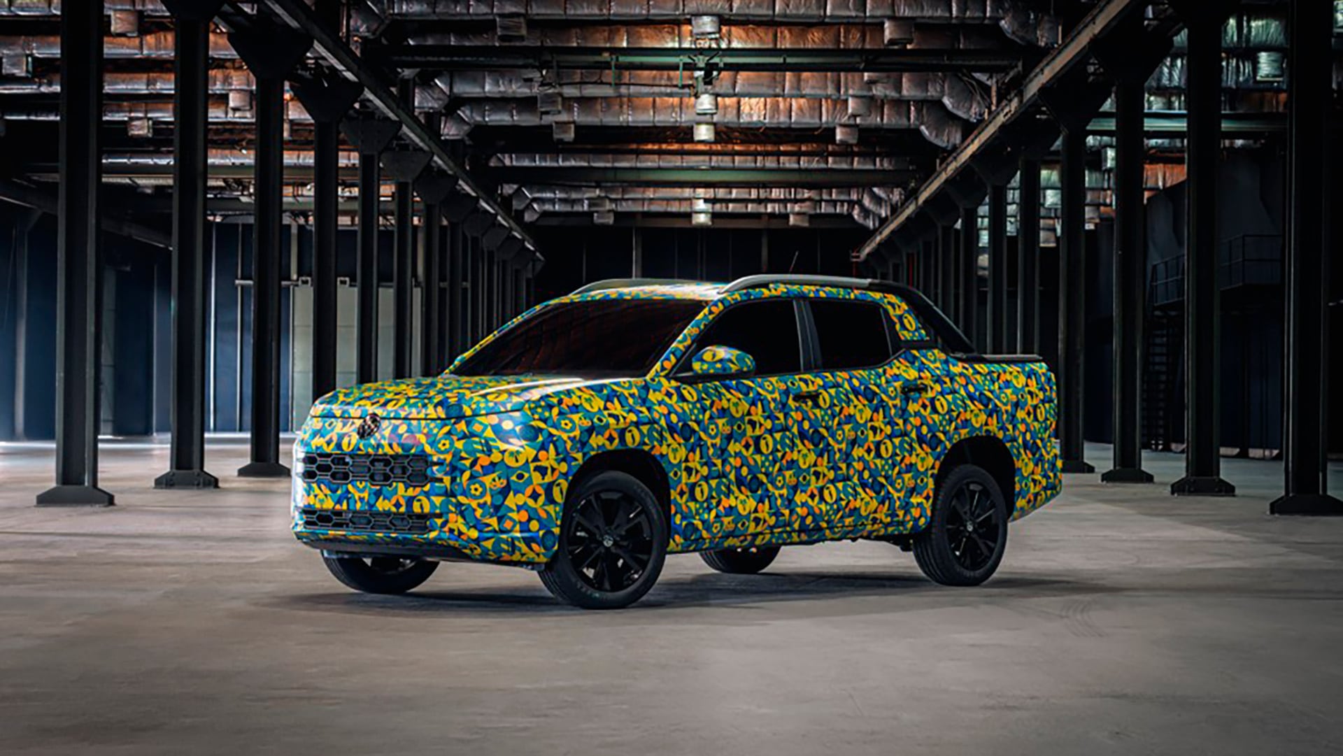 Volkswagen mostró las primeras imágenes de la VW Tukan, su nueva pickup compacta que se fabricará en Brasil, como parte de los anuncios de la marca en Argentina. (Volkswagen Argentina)