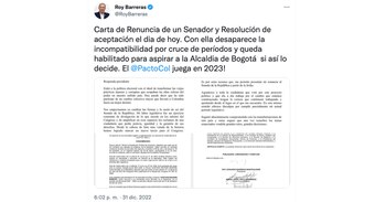 Gustavo Bolívar renunció a su curul en el senado para escribir una novela con el canal RCN