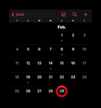 Cada cuatro años, a febrero