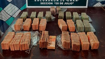 El dinero secuestrado por la