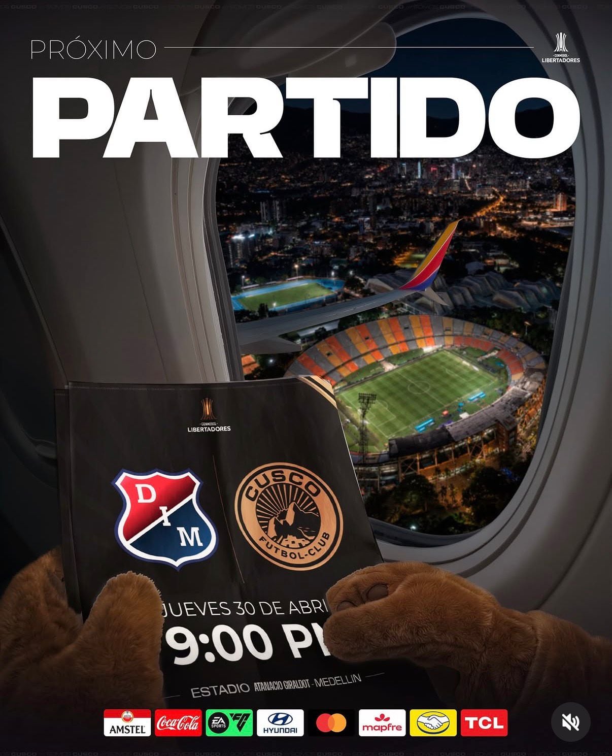 Cusco FC y DIM chocan por la fecha 3 de la Copa Libertadores 2026.