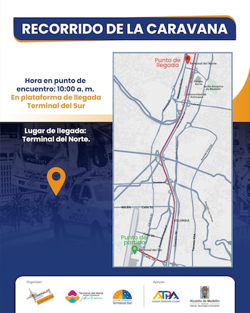 En Medellín, la caravana de conductores iniciará en la terminal del sur - crédito terminalesmedellin / Instagram