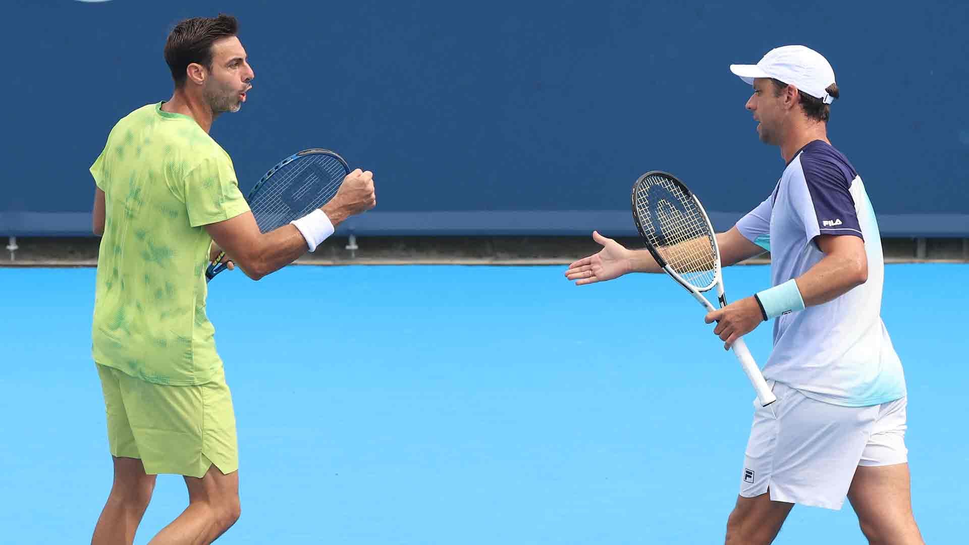 Horacio Zeballos y Marcel Granollers se clasificaron para las semifinales del Masters 1000 de Cincinnati al derrotar a Luciano Darderi y Tomás Etcheverrry (Crédito: Cincinnati Open)