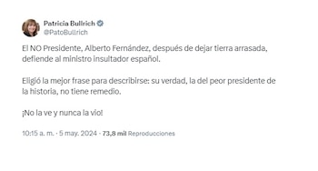 Patricia Bullrich contra Alberto Fernández