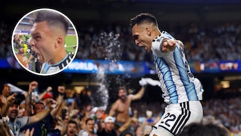Filmado desde adentro: el festejo de Lautaro Martínez entre los hinchas tras el gol a Suiza que selló el pase a la semifinal
