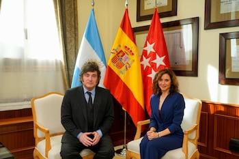 Ayuso y Milei (PP Comunidad de Madrid)