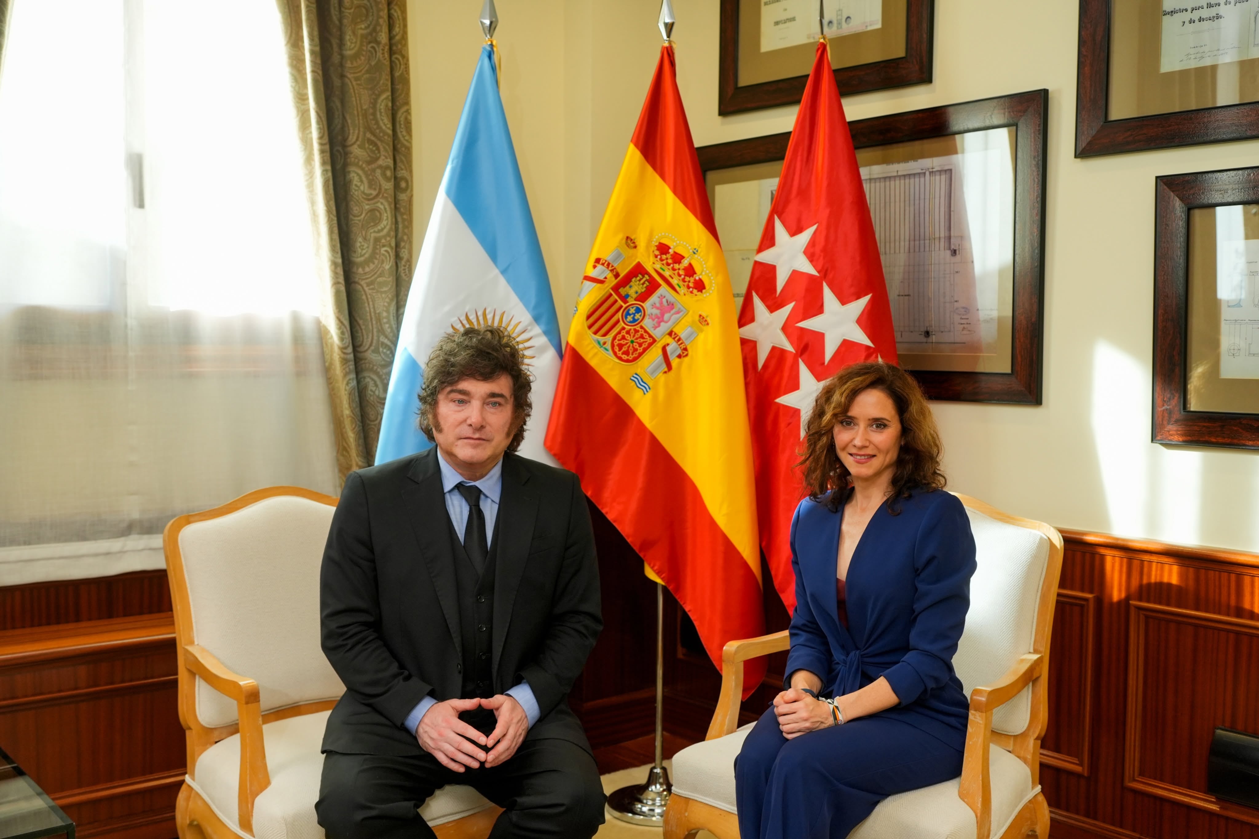 Ayuso y Milei se reúnen en Madrid (PP Comunidad de Madrid)