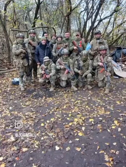 Todo el equipo donde estaban los soldados argentinos