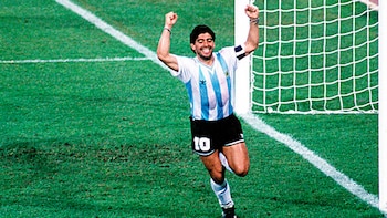 Diego Maradona en la semifinal