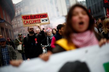Manifestación en contra de las