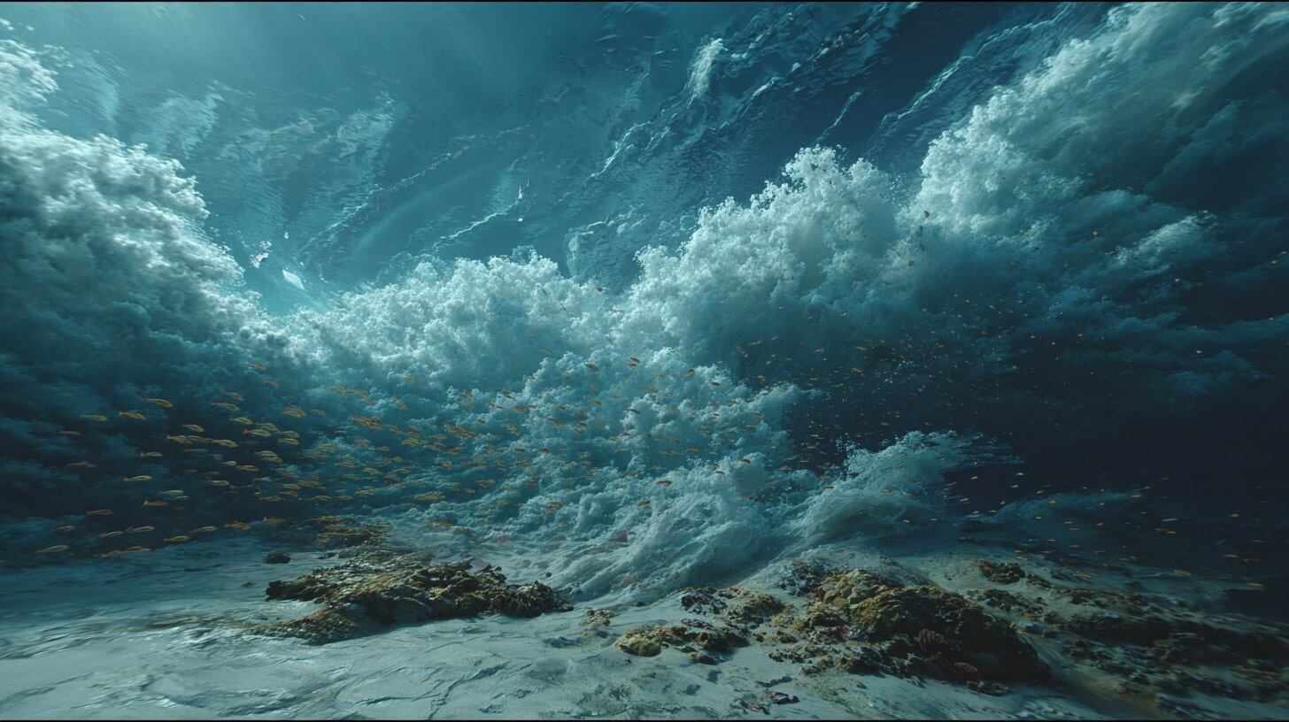 Animales marinos reaccionan ante un tsunami, enfrentando olas gigantes y cambios drásticos en su ecosistema natural. - (Imagen Ilustrativa Infobae)