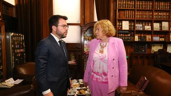 Pere Aragonès y María Servini