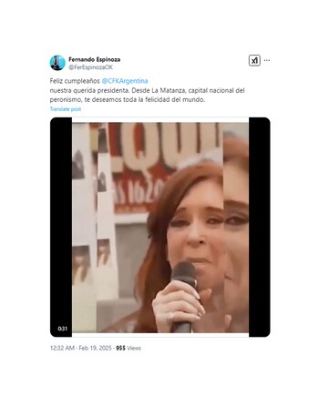 El saludo del intendente de