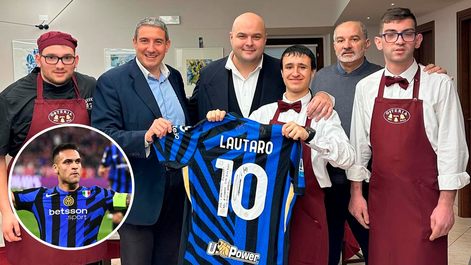 El delantero argentino les envió una camiseta firmada