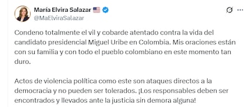Maria Elvira Salazar reaccionó