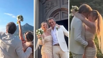 Claudio Rígoli se casó con Elisa, su joven novia, en una boda secreta en Italia: “En El Nueve se sorprendieron”
