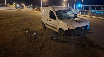 Vehículo donde viajaban padre e