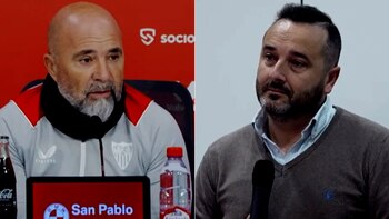 “Mejor me lo dice afuera si quiere”: Sampaoli protagonizó un tenso cruce con un periodista en la conferencia de prensa de Sevilla