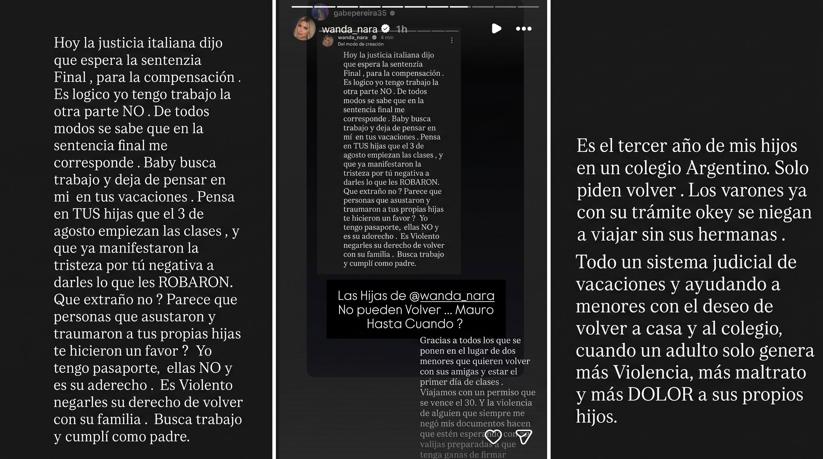 Ante el posteo de Mauro Icardi, Wanda Nara fue contundente y respondió con dureza sus dichos (Instagram) (Imagen Ilustrativa Infobae)