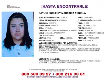 Sayuri desapareció el 24 de