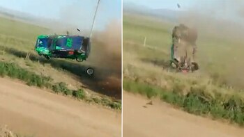 Impresionante accidente en el Rally