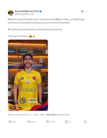 Abelardo de la Espriella y su homenaje a Miguel Uribe