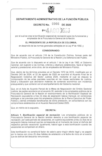 La norma fija que el monto será equivalente a tres días de la asignación básica mensual vigente al momento de iniciar el período de vacaciones - crédito Dapre