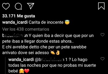 El intercambio de palabras entre