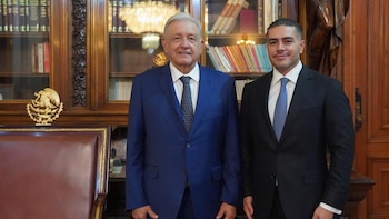 García Harfuch se reunió con AMLO en Palacio Nacional (X/@OHarfuch)