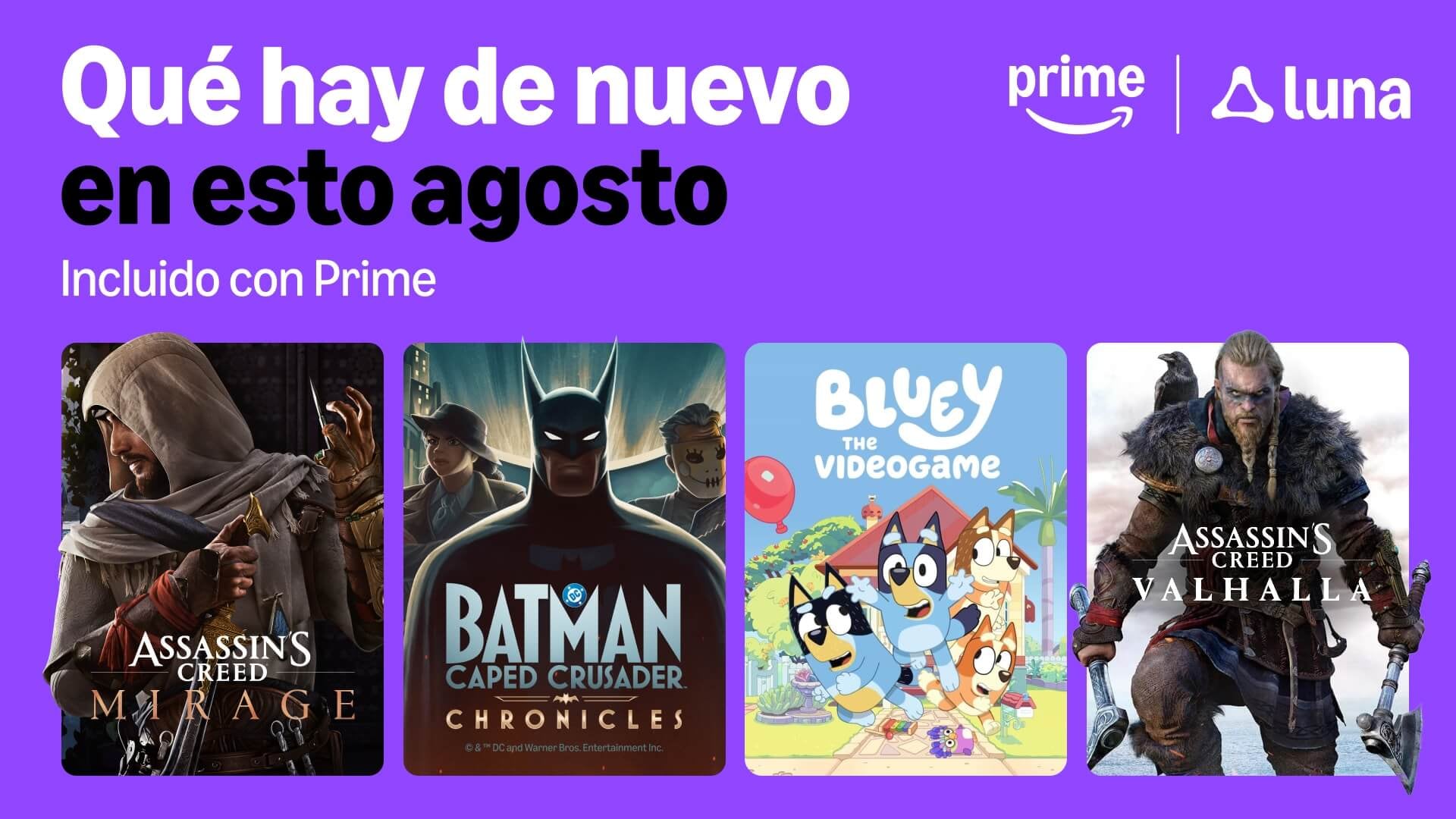 Amazon Luna también agregó juegos como Batman Caped Crussader y Bluey. (Amazon)