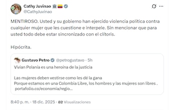 Cathy Juvinao estalló contra el