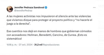 Jennifer Pedraza señaló que en