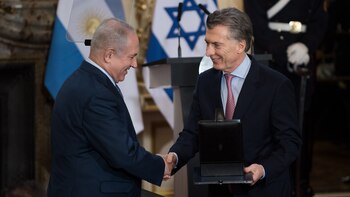 Macri y Netanyahu en el